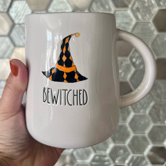 🆕 Rae Dunn Halloween BEWITCHED Witch’s Hat & Stockings Ceramic Tea Coffee Mug. - Picture 2 of 5